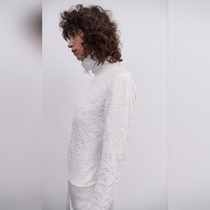 Zara ZIPPERED WRINKLED TOP ZW LIMITED EDITION